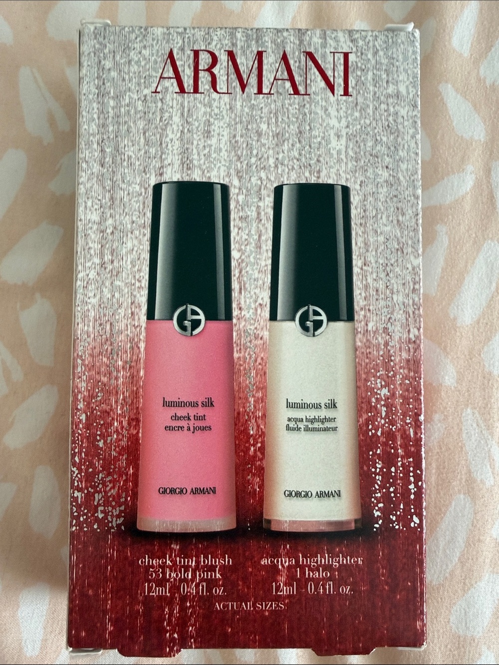 Giorgio Armani Glowing Cheek Duo - Pink Blush and Highlighter
